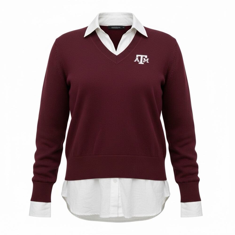 Texas A&M Aggies Parker V-Neck Pullover Sweatshirt Small Emerson street Sweater